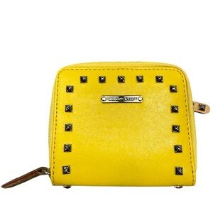 NWOT Rebecca Minkoff yellow studded zip around wallet